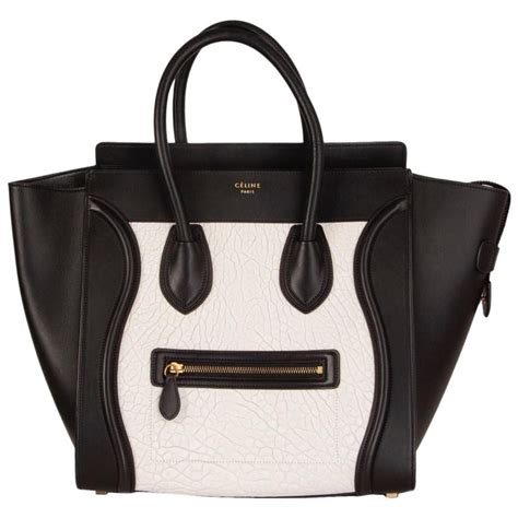 celine black and white luggage tote|celine luggage tote price usa.